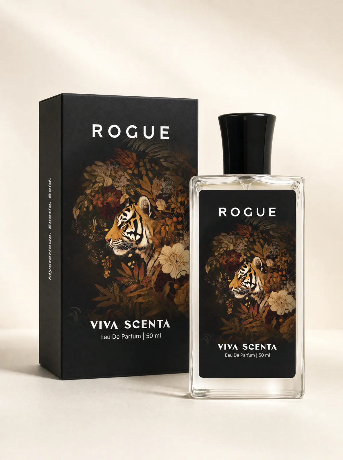 Rogue bottle with its box